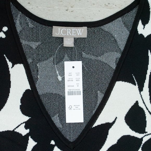 NWT J. Crew Floral Jacquard Sleeveless Sweater Dress size M - Picture 7 of 8